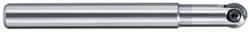 LMT - 3/8" Cut Diam, 3/16" Max Depth of Cut, 3/8" Shank Diam, 120mm OAL, Indexable Ball Nose End Mill - 1.38" Head Length, Straight Shank, EBG-R-NC Toolholder, WPB 0375, WPR 0375 Insert - Industrial Tool & Supply