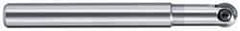 LMT - 3/8" Cut Diam, 3/16" Max Depth of Cut, 3/8" Shank Diam, 120mm OAL, Indexable Ball Nose End Mill - 1.38" Head Length, Straight Shank, EBG-R-NC Toolholder, WPB 0375, WPR 0375 Insert - Industrial Tool & Supply
