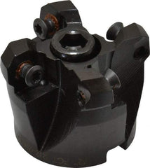 LMT - 2" Cut Diam, 3/4" Arbor Hole, 0.63" Max Depth of Cut, 45° Indexable Chamfer & Angle Face Mill - 4 Inserts, RCKX 1606 Insert, Right Hand Cut, 4 Flutes, Series FCT45 - Industrial Tool & Supply