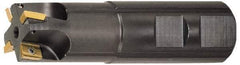 LMT - 1" Cut Diam, 0.413" Max Depth of Cut, 1" Shank Diam, 3-1/2" OAL, Indexable Square Shoulder End Mill - AD...1103...R Inserts, Weldon Shank, Series Univex - Industrial Tool & Supply