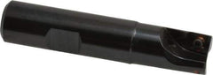 LMT - 5/8" Cut Diam, 0.354" Max Depth of Cut, 5/8" Shank Diam, 3" OAL, Indexable Square Shoulder End Mill - AD...0903...R Inserts, Weldon Shank, Series Univex - Industrial Tool & Supply