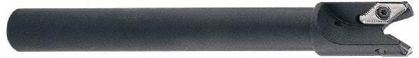LMT - 1" Cut Diam, 0.53" Max Depth of Cut, 1" Shank Diam, 7.88" OAL, Indexable Square Shoulder End Mill - VPGT 160412-ALM Inserts, Cylindrical Shank - Industrial Tool & Supply