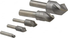 M.A. Ford - 5 Piece, 1/4 to 1" Head Diam, 90° Included Angle, Single End Countersink Set - Industrial Tool & Supply
