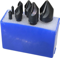 M.A. Ford - 8 Piece, 1/8 to 1" Head Diam, 60° Included Angle, Single End Countersink Set - Industrial Tool & Supply