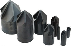 M.A. Ford - 8 Piece, 1/8 to 1" Head Diam, 82° Included Angle, Single End Countersink Set - Industrial Tool & Supply
