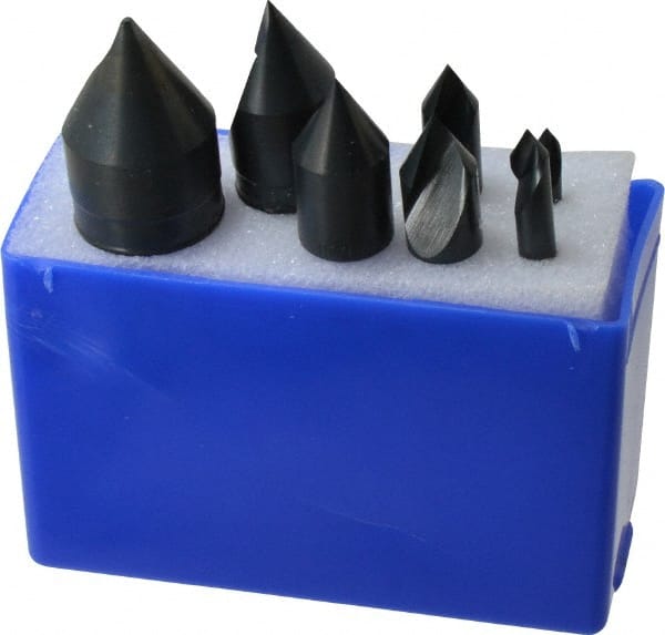 M.A. Ford - 7 Piece, 3/16 to 1" Head Diam, 60° Included Angle, Single End Countersink Set - Industrial Tool & Supply