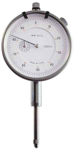 Value Collection - 1/4" Range, 0-100 Dial Reading, 0.001" Graduation Dial Drop Indicator - 1-37/64" Dial, Revolution Counter - Industrial Tool & Supply