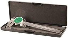 Value Collection - 0" to 6" Range, 0.001" Graduation, 0.1" per Revolution, Dial Caliper - Green Face, 1.57" Jaw Length - Industrial Tool & Supply