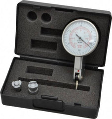 Value Collection - 0.03 Inch Range, 0.0005 Inch Dial Graduation, Horizontal Dial Test Indicator - White Dial, 0-15-0; 0-35-0 Dial Reading - Industrial Tool & Supply