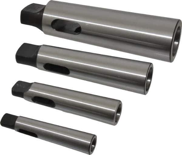 Value Collection - Morse Taper Sleeve Sets Type: Standard Reducing Sleeve Set Minimum Inside Morse Taper Size: MT1 - Exact Industrial Supply