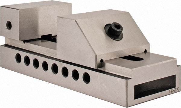 Interstate - 2-7/8" Jaw Width, 4" Jaw Opening Capacity, 1-3/8" Jaw Height, Toolmaker's Vise - Flat Jaw, 0.005mm Parallelism, 0.0051mm Squareness, 7-1/2" OAL x 2.938" OAW x 2-5/8" OAH - Industrial Tool & Supply