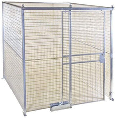 Folding Guard - 8' Wide x 4' High, Temporary Structure Galvanized Welded Wire Panel - 8' x 4' Panel - Industrial Tool & Supply
