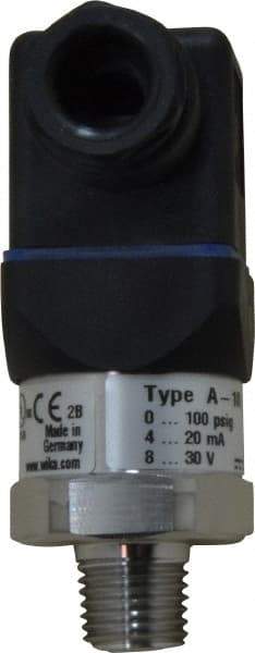 Wika - 500 Max psi, Eco-tronic Pressure Transmitters & Transducers - 1/4" Thread - Industrial Tool & Supply