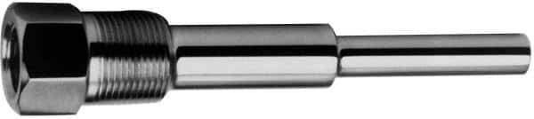 Alloy Engineering - 12 Inch Overall Length, 1/2 Inch Thread, 316 Stainless Steel Standard Thermowell - 10-1/2 Inch Insertion Length - Industrial Tool & Supply