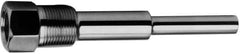 Alloy Engineering - 12 Inch Overall Length, 1/2 Inch Thread, 304 Stainless Steel Standard Thermowell - 10-1/2 Inch Insertion Length - Industrial Tool & Supply