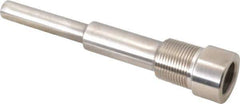 Alloy Engineering - 6 Inch Overall Length, 3/4 Inch Thread, 316 Stainless Steel Standard Thermowell - 4-1/2 Inch Insertion Length - Industrial Tool & Supply