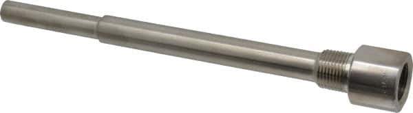 Alloy Engineering - 9 Inch Overall Length, 1/2 Inch Thread, 304 Stainless Steel Standard Thermowell - 7-1/2 Inch Insertion Length - Industrial Tool & Supply