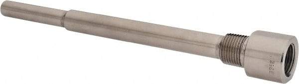 Alloy Engineering - 9 Inch Overall Length, 1/2 Inch Thread, 316 Stainless Steel Standard Thermowell - 7-1/2 Inch Insertion Length - Industrial Tool & Supply