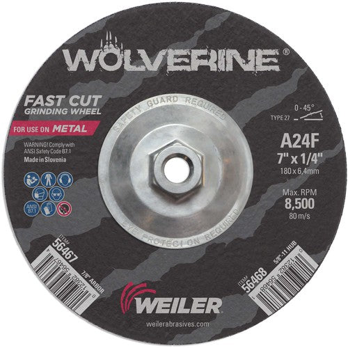 7X1/4 TYPE 27 GRINDING WHEEL A24R - Industrial Tool & Supply