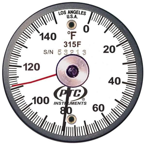 PTC Instruments - 150°F, 2 Inch Dial Diameter, Dual Magnet Mount Thermometer - 1° Division Graduation - Industrial Tool & Supply