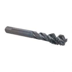 OSG - 7/16-14 UNC 3 Flute Bottoming Spiral Flute Tap - Vanadium High Speed Steel, Oxide Finish, 3-5/32" OAL, Right Hand Flute, Right Hand Thread, H3 - Exact Industrial Supply