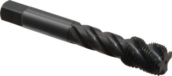 OSG - 5/8-18 UNF 4 Flute 3B Bottoming Spiral Flute Tap - Vanadium High Speed Steel, Oxide Finish, 3-13/16" OAL, Right Hand Flute, Right Hand Thread, H3 - Exact Industrial Supply