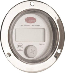 Cooper - -40 to 120°F Front Flange Panel Meter - 4-Digit LCD Display - Industrial Tool & Supply