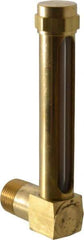 LDI Industries - 2-3/4 Inch Long Sight, 3/8 Inch Thread Size, Buna-N Seal Short Elbow, Vented Oil-Level Indicators and Gauge - 3-7/8 Inch Length to Center of Base - Industrial Tool & Supply