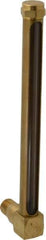 LDI Industries - 7-1/2 Inch Long Sight, 3/8 Inch Thread Size, Buna-N Seal Short Elbow, Vented Oil-Level Indicators and Gauge - 8-11/16 Inch Length to Center of Base - Industrial Tool & Supply