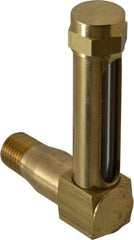 LDI Industries - 1-7/8 Inch Long Sight, 1/4 Inch Thread Size, Buna-N Seal Long Elbow, Vented Oil-Level Indicators and Gauge - 2-7/8 Inch Length to Center of Base - Industrial Tool & Supply