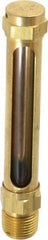 LDI Industries - 2-3/4 Inch Long Sight, 3/8 Inch Thread Size, Buna-N Seal Straight to Male Thread, Vented Oil-Level Indicators and Gauge - 4-1/2 Inch Length - Industrial Tool & Supply