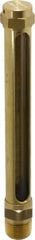 LDI Industries - 4-1/4 Inch Long Sight, 3/8 Inch Thread Size, Buna-N Seal Straight to Male Thread, Vented Oil-Level Indicators and Gauge - 6 Inch Length - Industrial Tool & Supply