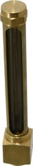 LDI Industries - 4-1/4 Inch Long Sight, 1/2 Inch Thread Size, Buna-N Seal Elbow to Female Thread, Vented Oil-Level Indicators and Gauge - 5-3/4 Inch Length to Center of Base - Industrial Tool & Supply