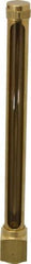 LDI Industries - 7-1/2 Inch Long Sight, 1/2 Inch Thread Size, Buna-N Seal Elbow to Female Thread, Vented Oil-Level Indicators and Gauge - 9 Inch Length to Center of Base - Industrial Tool & Supply