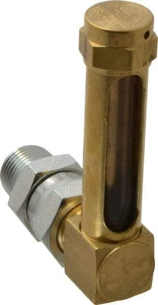 LDI Industries - 1-7/8 Inch Long Sight, 3/8 Inch Thread Size, Buna-N Seal Union Coupling, Vented Oil-Level Indicators and Gauge - 2-7/8 Inch Length to Center of Base - Industrial Tool & Supply