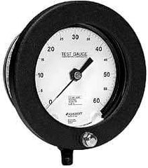 Ashcroft - 6" Dial, 1/4 Thread, 30-0 Scale Range, Pressure Gauge - Lower Connection Mount, Accurate to 0.25% of Scale - Industrial Tool & Supply