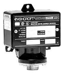 Ashcroft - 90 to 600 psi Adjustable Range, 2,400 Max psi, Watertight Single Setpoint - 1/4 Thread - Industrial Tool & Supply