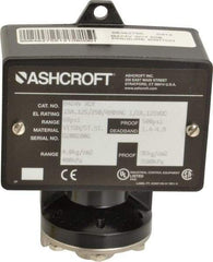 Ashcroft - 9 to 60 psi Adjustable Range, 500 Max psi, Watertight Single Setpoint - 1/4 Thread - Industrial Tool & Supply
