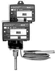 Ashcroft - 0 to 100°F, Watertight Single Setpoint Temp Switch - 4 Inch Rigid Stem - Industrial Tool & Supply