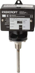 Ashcroft - 75 to 205°F, Watertight Single Setpoint Temp Switch - 4 Inch Rigid Stem - Industrial Tool & Supply
