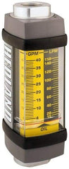 Hedland - 1-1/4" SAE Port Oil & Petroleum-Based Liquid Flowmeter - 3000 Max psi, 5 to 50 GPM, Anodized Aluminum - Industrial Tool & Supply