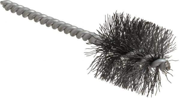 Schaefer Brush - 1 Inch Inside Diameter, 1-3/16 Inch Actual Brush Diameter, Carbon Steel, Power Fitting and Cleaning Brush - 3/16 Shank Diameter, 3-5/8 Inch Long, Twisted Wire Stem, 1-1/8 Inch Refrigeration Outside Diameter - Industrial Tool & Supply