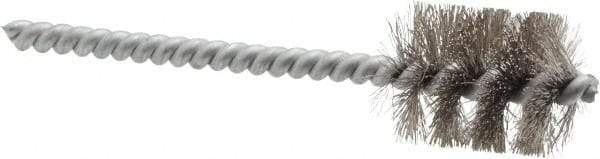 Schaefer Brush - 5/8 Inch Inside Diameter, 13/16 Inch Actual Brush Diameter, Stainless Steel, Power Fitting and Cleaning Brush - 3/16 Shank Diameter, 3-5/8 Inch Long, Twisted Wire Stem, 3/4 Inch Refrigeration Outside Diameter - Industrial Tool & Supply