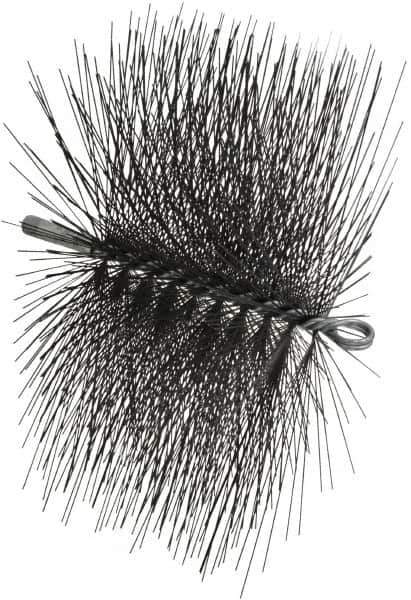 Schaefer Brush - 11" Long x 7" Wide, Rectangular, Tempered Steel Wire Chimney Brush - 1/4" NPSM Male Connection - Industrial Tool & Supply