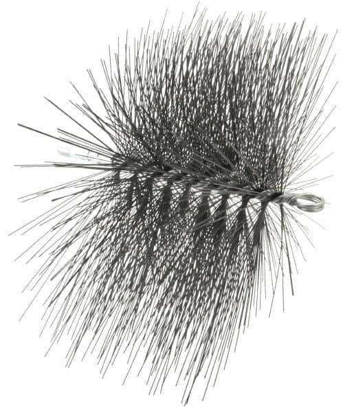 Schaefer Brush - 12" Long x 8" Wide, Rectangular, Tempered Steel Wire Chimney Brush - 1/4" NPSM Male Connection - Industrial Tool & Supply