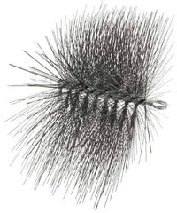 Schaefer Brush - 12" Long x 8" Wide, Rectangular, Tempered Steel Wire Chimney Brush - 1/4" NPSM Male Connection - Industrial Tool & Supply