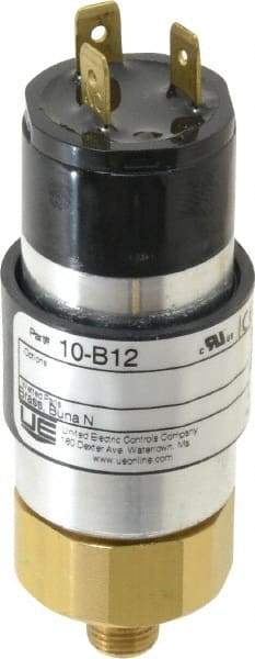 United Electric Controls - 2,500 Max psi, Compact Cylindral Pressure Switch - 1/4 Thread - Industrial Tool & Supply
