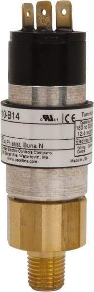 United Electric Controls - 8,000 Max psi, Compact Cylindral Pressure Switch - 1/4 Thread - Industrial Tool & Supply