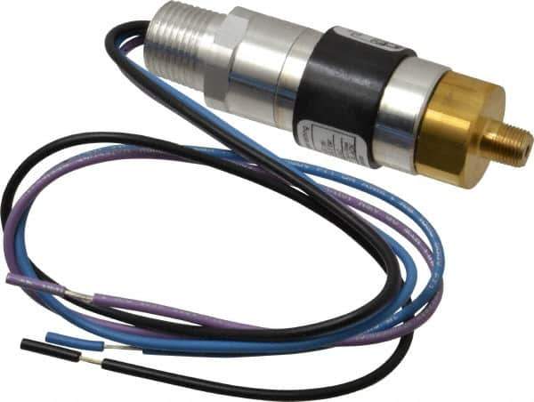 United Electric Controls - 2,500 Max psi, Compact Cylindral Pressure Switch - 1/4 Thread - Industrial Tool & Supply