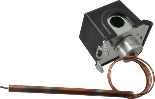 Made in USA - 0 to 150°F, General Service Temp Switch - 5 Resolution, 3/8 x 6-7/8 Bulb - Industrial Tool & Supply